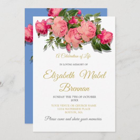 Scheppende herdenkingsdag van het leven kaart (Voorkant / Achterkant)