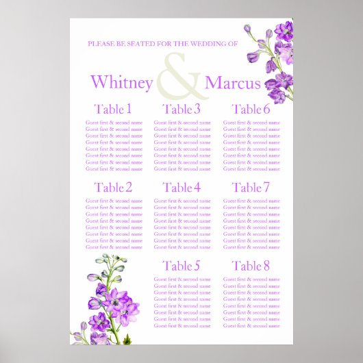 Scheppende paarse-weduwentafelplank poster (Voorkant)