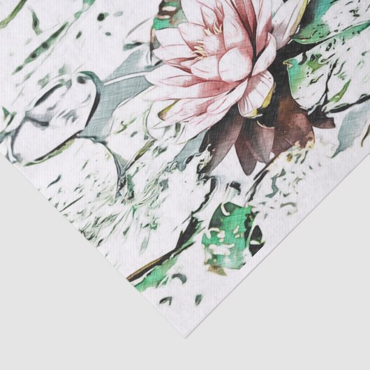 Scheppende papiervijver voor waterLily Tissuepapier (Detail)