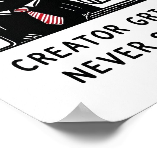 Schepper Grind stopt nooit – elke passie wordt gev Poster (Hoek)