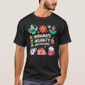 Schepper Ink levenloze krankzinnigheid zwart en wi T-shirt (Voorkant)
