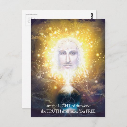 Schepper van de wereld briefkaart (Voorkant / Achterkant)