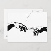 Schepping van Adam Briefkaart (Voorkant / Achterkant)