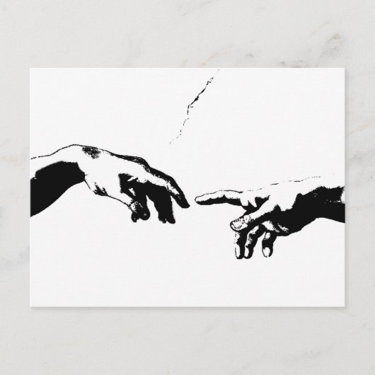 Schepping van Adam Briefkaart (Voorkant)