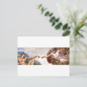 Schepping van Adam Briefkaart (Staand voorkant)