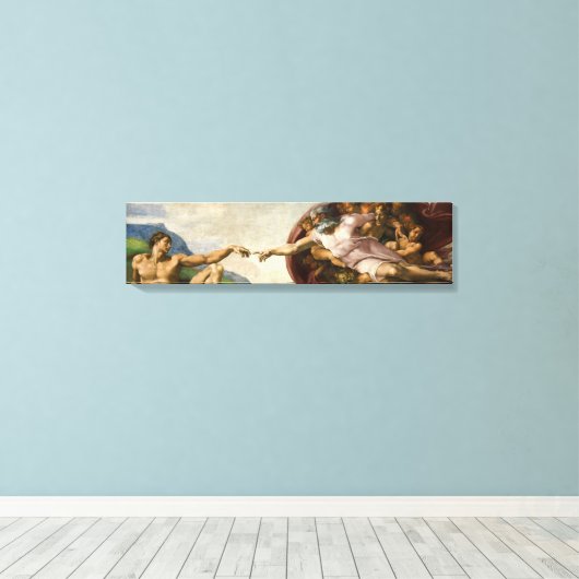 Schepping van Adam Canvas Afdruk (Insitu (Houten vloer))
