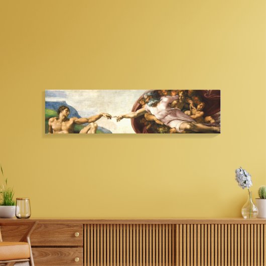 Schepping van Adam Canvas Afdruk (Insitu (Woonkamer))