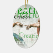 Schepping van Adam Keramisch Ornament (Links)