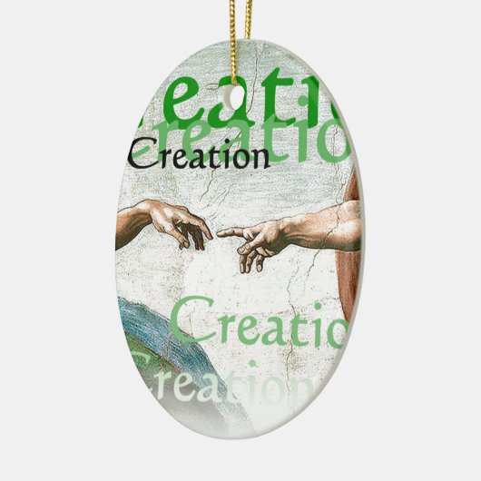 Schepping van Adam Keramisch Ornament (Links)