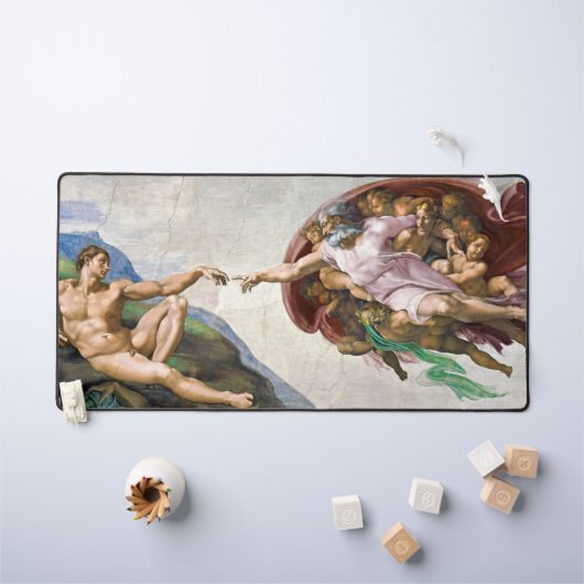 Schepping van Adam Michelangelo Kunst Bureaumat (Kindertafel)