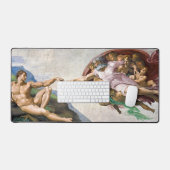 Schepping van Adam Michelangelo Kunst Bureaumat (Keyboard & Muis)