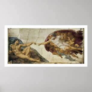 Schepping van Adam Poster