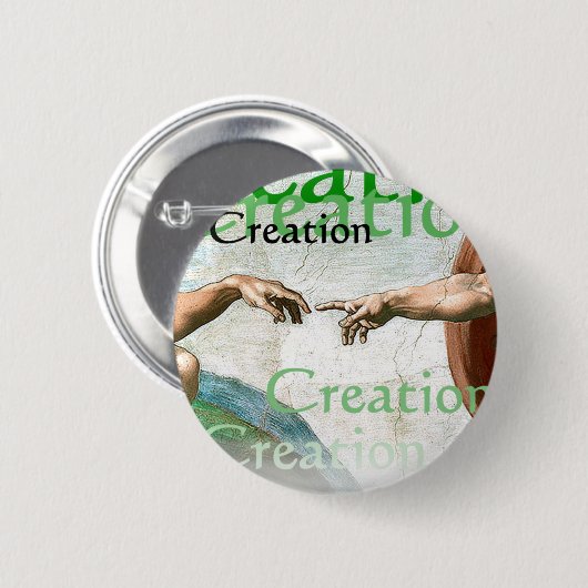 Schepping van Adam Ronde Button 5,7 Cm (Voorkant /achterkant)