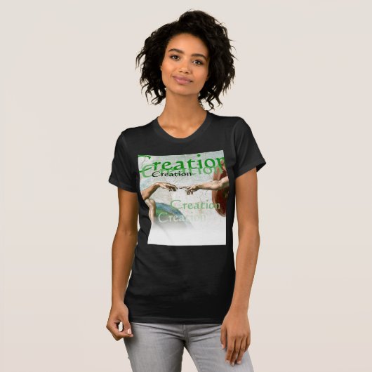 Schepping van Adam T-shirt (Voorkant volledig)