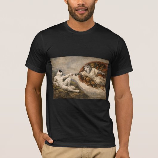 Schepping van harige Adam T-shirt (Voorkant)