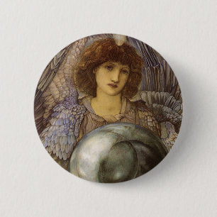 Scheppingsdagen, Eerste Dag van Burne Jones Ronde Button 5,7 Cm