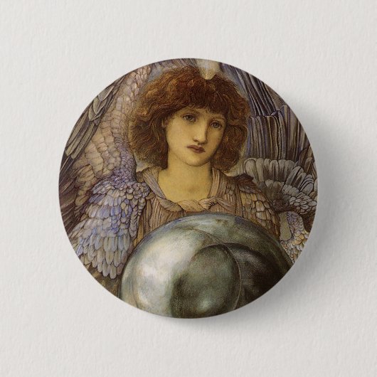Scheppingsdagen, Eerste Dag van Burne Jones Ronde Button 5,7 Cm (Voorkant)