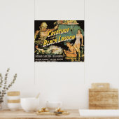 schepsel uit de oude film van de zwarte lagune poster (Keuken)