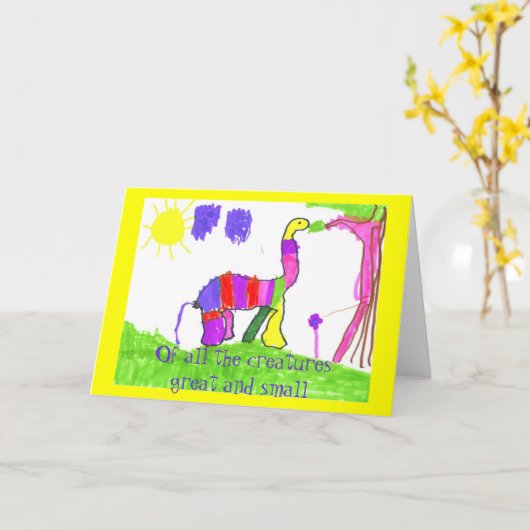 Schepselen Groot door Genade Kaart (Gele Bloem)