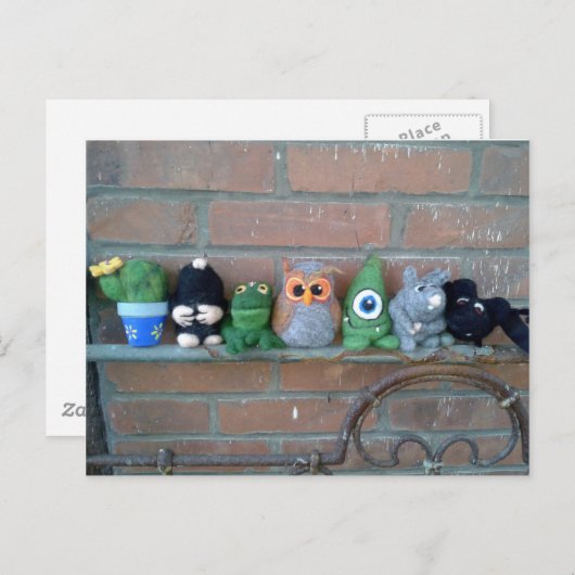 schepsels en tekens van lettertekens briefkaart (Voorkant / Achterkant)