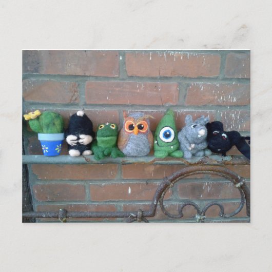 schepsels en tekens van lettertekens briefkaart (Voorkant)