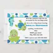 schepsels van zeeen in het kader van de zee-uitnod kaart (Voorkant)