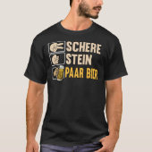 Schere Stein Paar Bier Pils Saufen Geschenkide Es T-shirt (Voorkant)