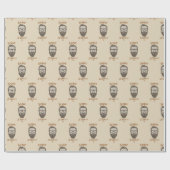 Scheren & Een Kapsel Retro Barber Shop Grafisch Ty Cadeaupapier (Vlak)