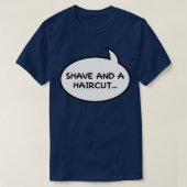 Scheren en een Haircut Two Bits dubbelzijdig T-shirt (Design voorkant)
