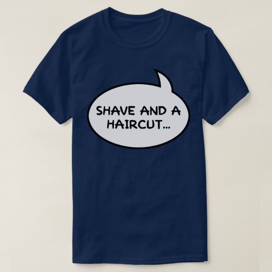 Scheren en een Haircut Two Bits dubbelzijdig T-shirt (Design voorkant)