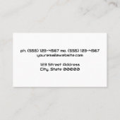 Scheren en gereedschap van kapper | Bloemen | Haar Visitekaartje (Achterkant)