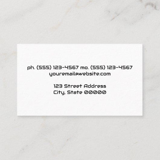 Scheren en gereedschap van kapper | Bloemen | Haar Visitekaartje (Achterkant)