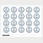 Scheren in Nautisch Blauw Anker Stickers (Vel)