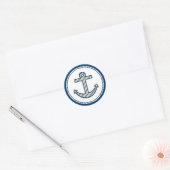 Scheren in Nautisch Blauw Anker Stickers (Envelop)