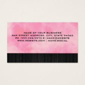 Scheren | Ponskaart | Roze Achtergrond Visitekaartje (Achterkant)