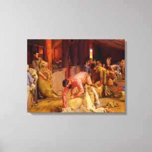 Scheren van de rammen Tom Roberts 1890 Australisch Canvas Afdruk