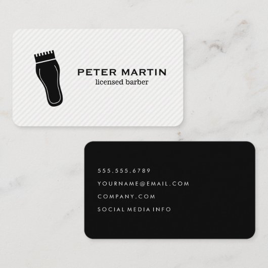 Scheren voor haar visitekaartje (Voorkant / Achterkant)