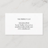 Scheren voor herenkapper | Houten borden Visitekaartje (Achterkant)