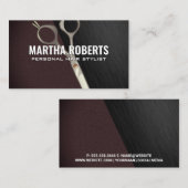 Scheren voor Kapsalons | Kleurblok Achtergrond Visitekaartje (Voorkant / Achterkant)