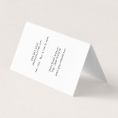 Scherenpaal Visitekaartje (Achterkant)