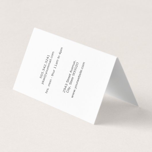 Scherenpaal Visitekaartje (Achterkant)