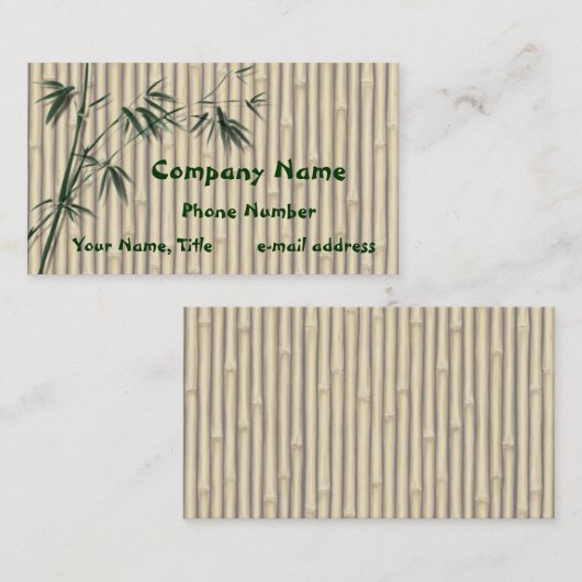 Scherm Bamboe bladeren Visitekaartje (Voorkant / Achterkant)