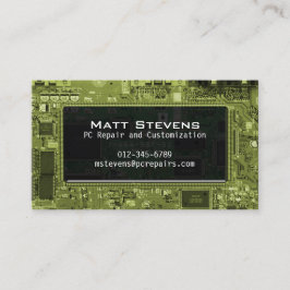 Scherm Computer Repair Visitekaartje Circuits