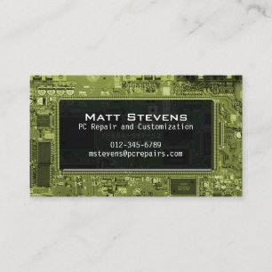 Scherm Computer Repair Visitekaartje Circuits