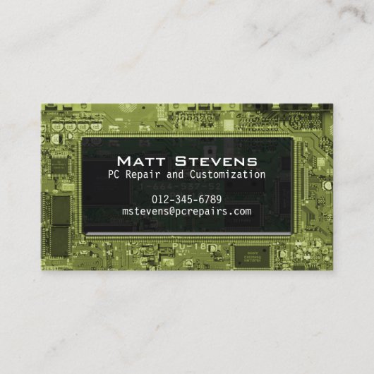 Scherm Computer Repair Visitekaartje Circuits (Voorkant)