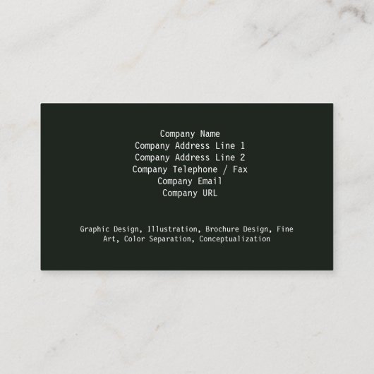 Scherm Computer Repair Visitekaartje Circuits (Achterkant)