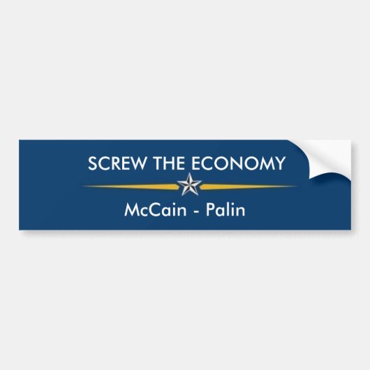 SCHERM DE ECONOMIE BUMPERSTICKER (Voorkant)