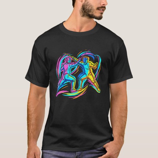 Scherm Duel Zwaardvechter T-shirt (Voorkant)
