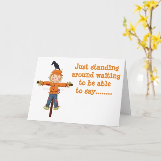 SCHERM EN KROW MET "BIRTHDAY WISHES"-KAART KAART (Gele Bloem)