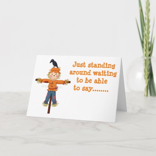 SCHERM EN KROW MET "BIRTHDAY WISHES"-KAART KAART (Voorkant)